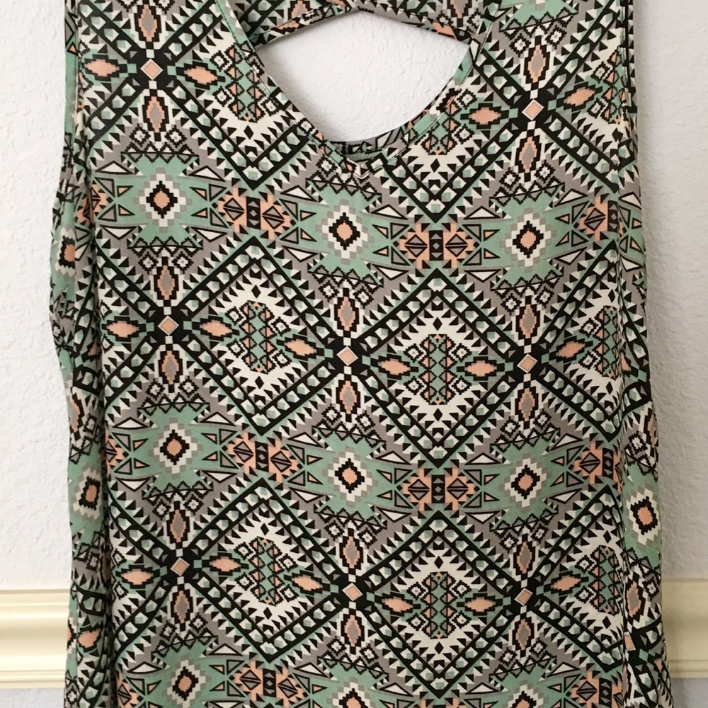 Sleeveless top with back cutout detail